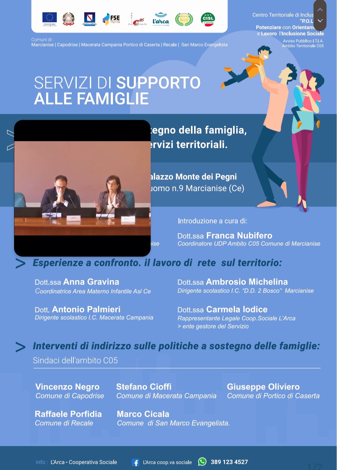 Convegno 4 Maggio 2023: Politiche e misure a sostegno della famiglia, integrazione tra enti e servizi territoriali